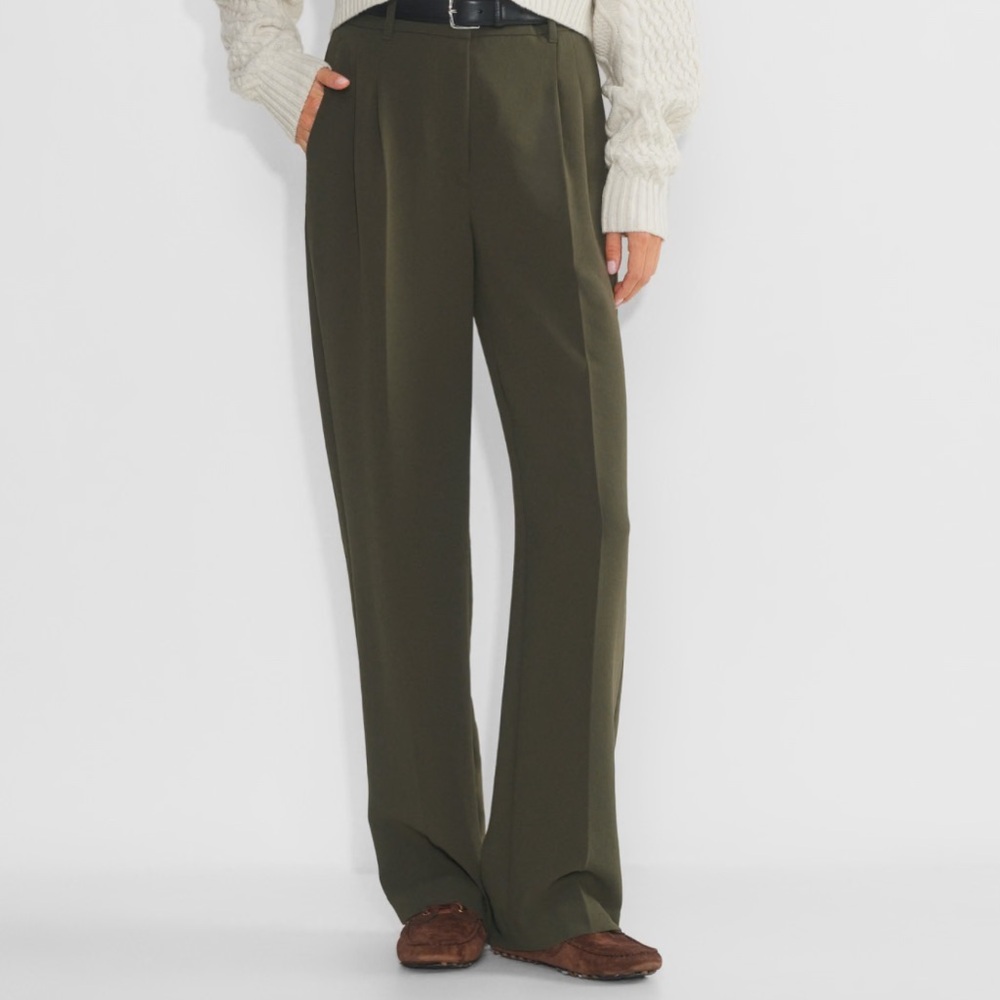 Aritzia Wilfred Dark Olive Effortless Pant